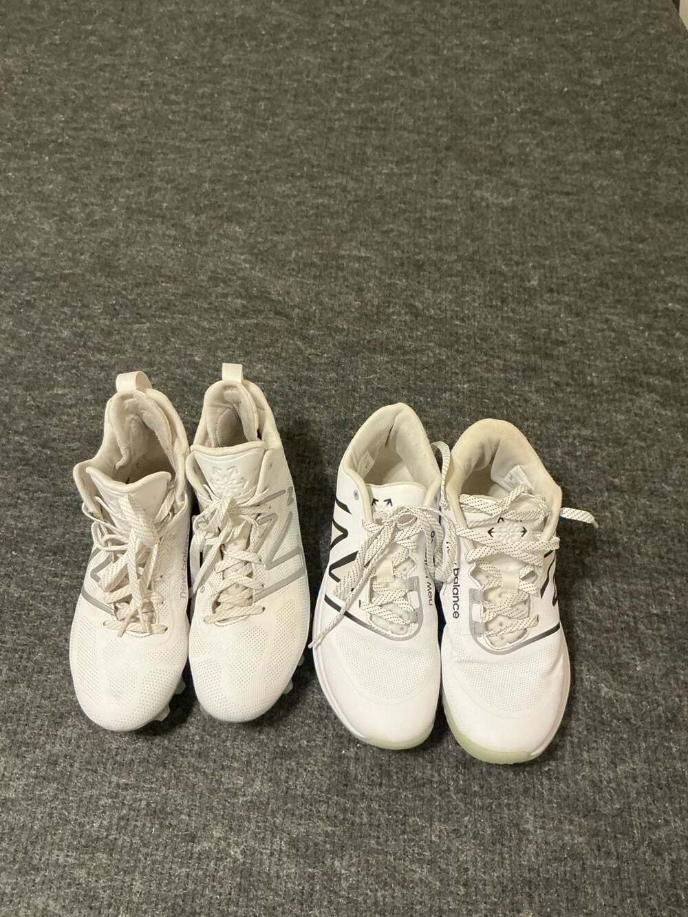 New Balance Lacrosse Baseball Set Mens Size 10 White Cleats/Running Shoes